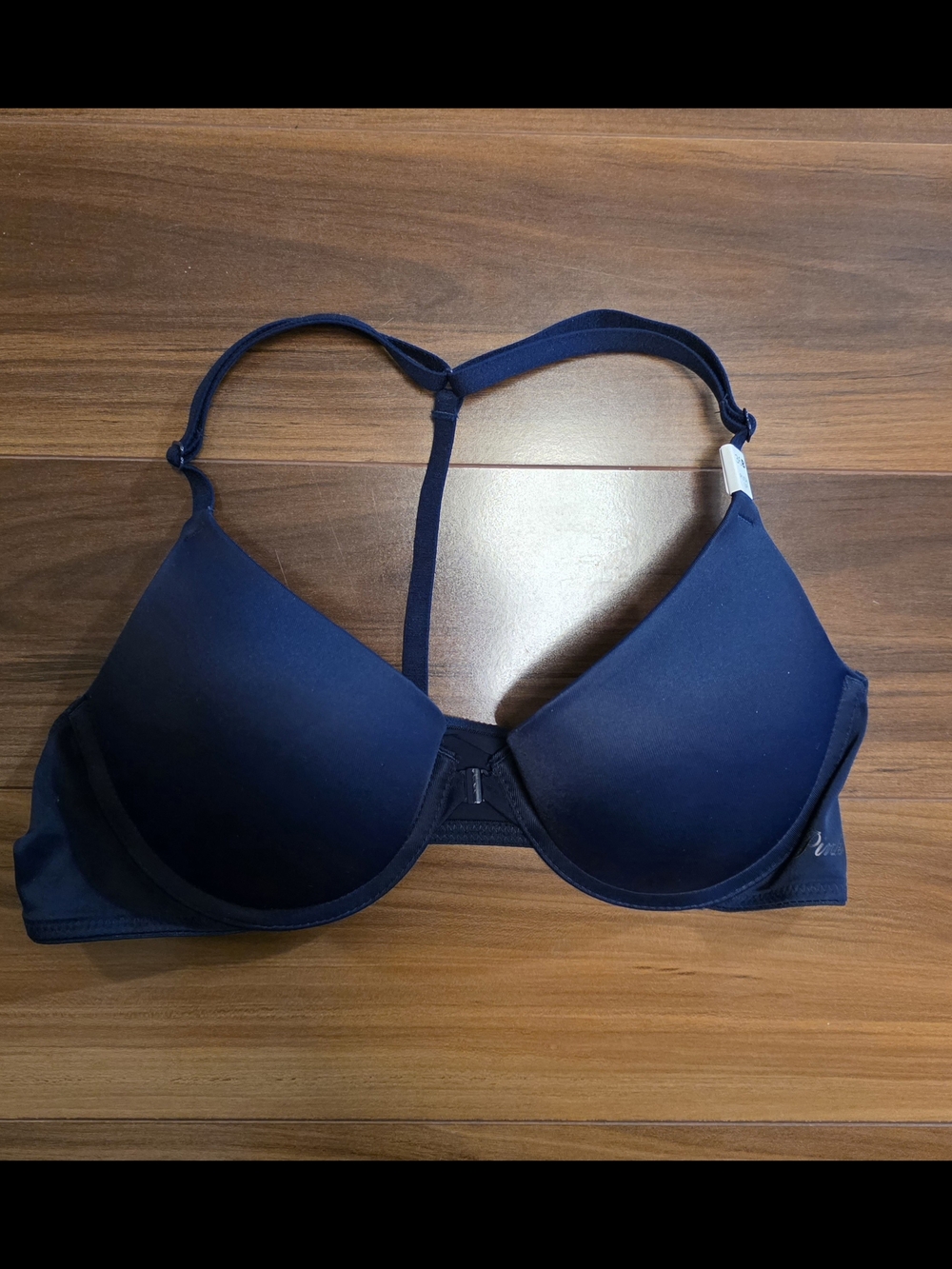 NWT Victoria's Secret PINK Wear Everywhere Front Close Push-Up Bra Navy 36B
